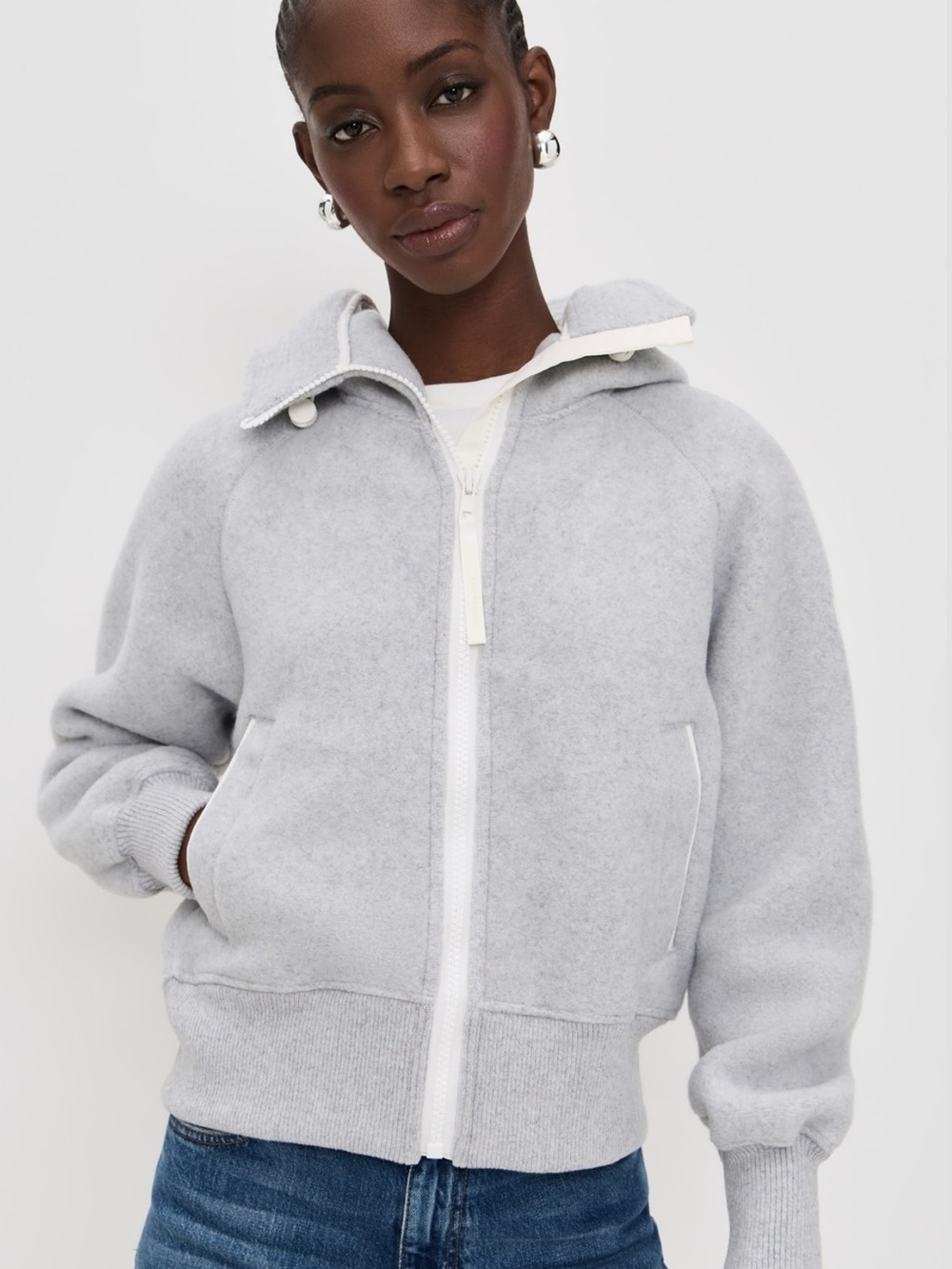 Canada Goose CHILLIWACK FLEECE BOMBER WHITE DISC sz M